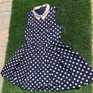 Forever 21 Polka Dot Collar Dress